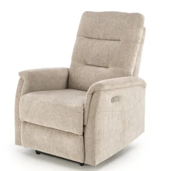 Fotoliu recliner Jamal stofa bej H105 cm imagine