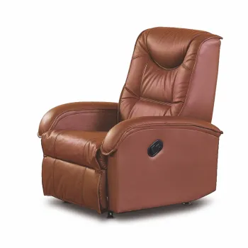 Fotoliu recliner Jeff piele ecologica maro H101 cm imagine