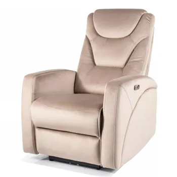 Fotoliu recliner Kronos velvet bej inchis Blu40 imagine