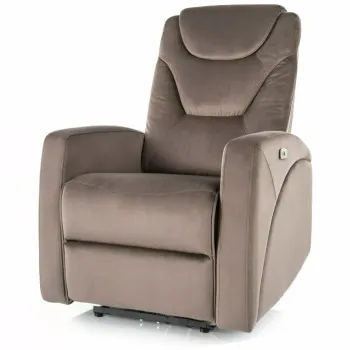 Fotoliu recliner Kronos velvet cappuccino Blu38 imagine