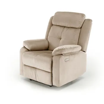 Fotoliu recliner Loris stofa bej H105 cm imagine