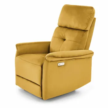 Fotoliu recliner Semir velvet mustariu H108 cm imagine