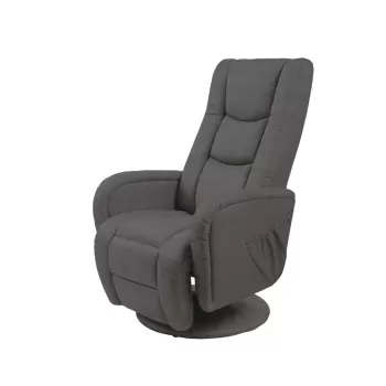 Fotoliu recliner stofa Pulsar 2 gri inchis - H 85-106 cm imagine