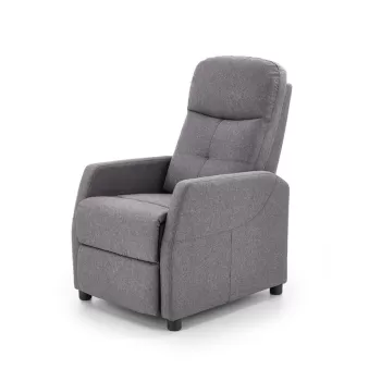 Fotoliu recliner tapitat Felipe gri - H103 cm imagine