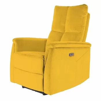 Fotoliu recliner tapitat Neptun Velvet curry - H96 imagine