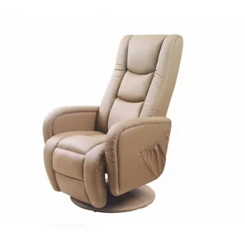 Fotoliu recliner tapitat Pulsar bej - H 85-106 cm imagine
