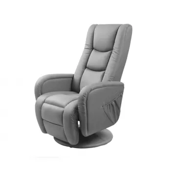 Fotoliu recliner tapitat Pulsar gri - H 85-106 cm imagine