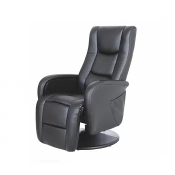 Fotoliu recliner tapitat Pulsar negru - H 85-106 cm imagine