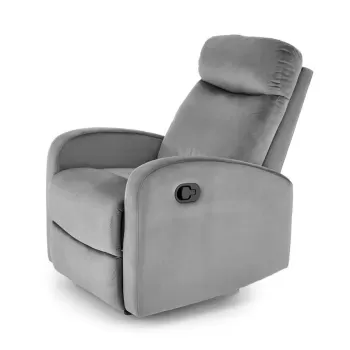 Fotoliu recliner Wonder velvet gri - H98 cm imagine