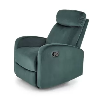 Fotoliu recliner Wonder velvet verde - H98 cm imagine