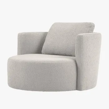 Fotoliu rotativ Bliss boucle L112 cm imagine