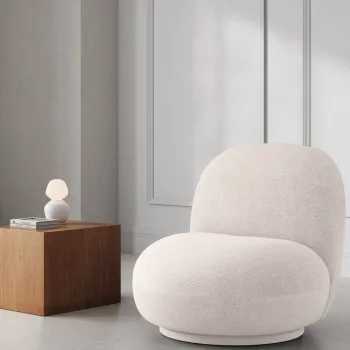 Fotoliu rotativ Chuck boucle L77 cm imagine