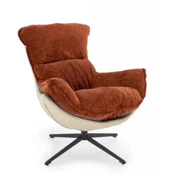Fotoliu rotativ Lobster stofa cinnamon H92 cm imagine
