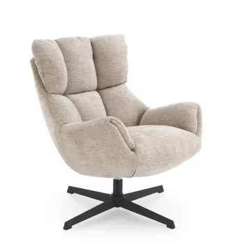 Fotoliu rotativ Orinoko stofa bej H87 cm imagine