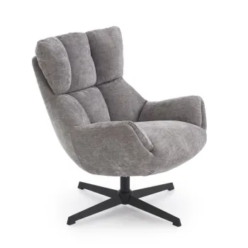 Fotoliu rotativ Orinoko stofa gri H87 cm imagine