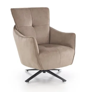 Fotoliu rotativ Scampi stofa cappuccino H97 cm imagine