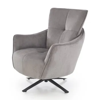 Fotoliu rotativ Scampi stofa gri H97 cm imagine