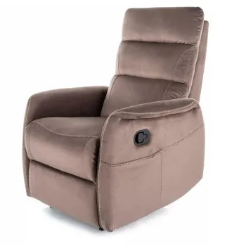 Fotoliu Solon M cu functie de masaj velvet cappuccino Blu38 imagine