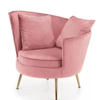 Fotoliu tapitat Almond roz - H87 cm imagine