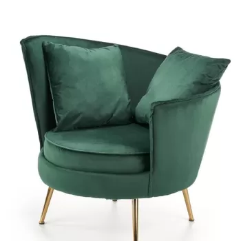 Fotoliu tapitat Almond verde - H87 cm imagine