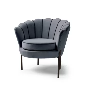 Fotoliu tapitat Angelo - Gri imagine