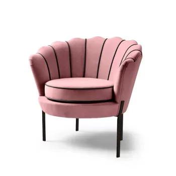 Fotoliu tapitat Angelo - Roz imagine