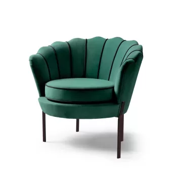 Fotoliu tapitat Angelo - Verde imagine