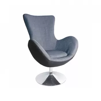 Fotoliu tapitat Butterfly gri - H 95 cm imagine