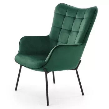 Fotoliu tapitat Castel Verde - l79 x A71 x h97 cm imagine