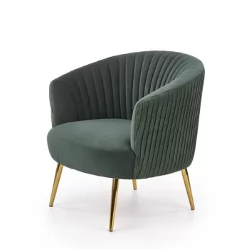 Fotoliu tapitat Crown verde - H80 cm imagine