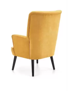 Fotoliu tapitat Delgado Velvet mustariu - H100 cm imagine