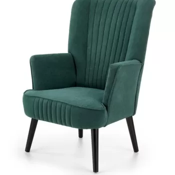 Fotoliu tapitat Delgado Velvet verde - H100 cm imagine
