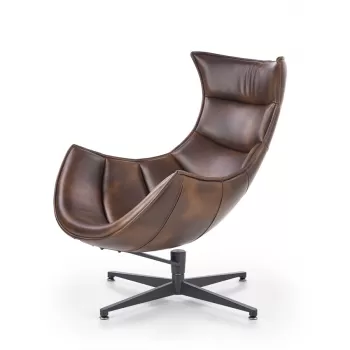 Fotoliu tapitat Luxor maro - H 96 cm imagine