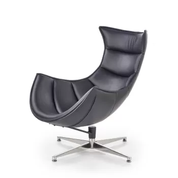 Fotoliu tapitat Luxor negru - H 96 cm imagine