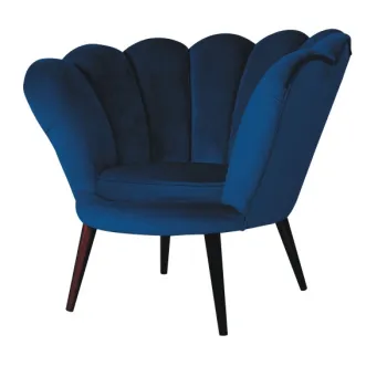 Fotoliu tapitat Magnolia Velvet Venge/Bleumarin 86 - l85 x L95 x H76 cm imagine