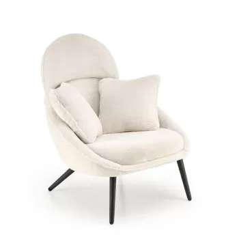 Fotoliu tapitat Merry crem - H95 cm imagine