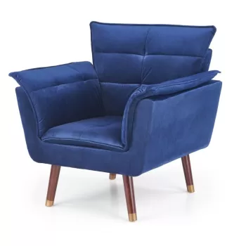Fotoliu tapitat Rezzo bleumarin - H 84 cm imagine