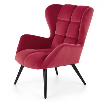 Fotoliu tapitat Tyrion catifea visiniu - H91 cm imagine