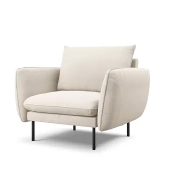 Fotoliu tapitat Vienna plusat/picioare negre - L95 x l92 x h95 imagine