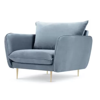 Fotoliu tapitat Vienna velvet/gold - L95 x l92 x h95 cm imagine