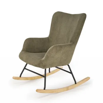 Fotoliu tip balansoar Belmiro velvet olive H92 cm imagine