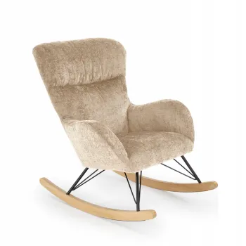 Fotoliu tip balansoar Castro stofa bej H92 cm imagine