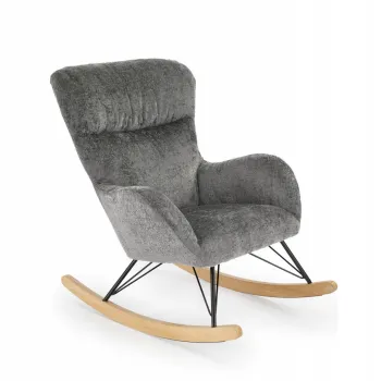 Fotoliu tip balansoar Castro stofa gri H92 cm imagine