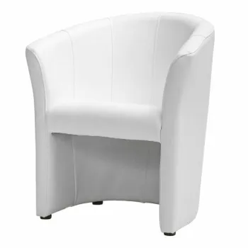 Fotoliu TM-1 piele ecologica alb/wenge EK26 imagine