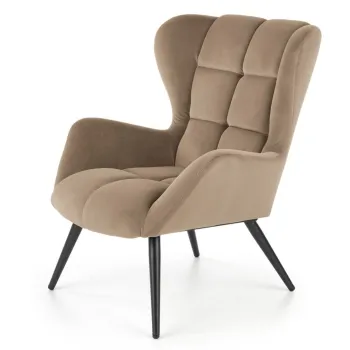 Fotoliu Tyrion velvet bej H91 cm imagine