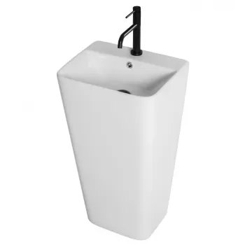 Lavoar Aris freestanding alb ceramica - H83 cm imagine