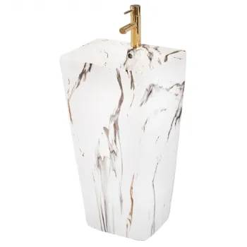 Lavoar Aris freestanding marmura ceramica - H83 cm imagine