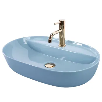 Lavoar Aura albastru lucios L61 cm imagine