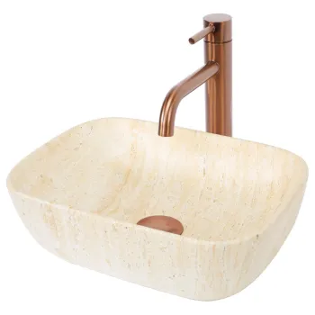 Lavoar Belinda mini travertine matt imagine