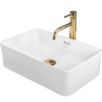 Lavoar Berta alb L48,5 cm imagine